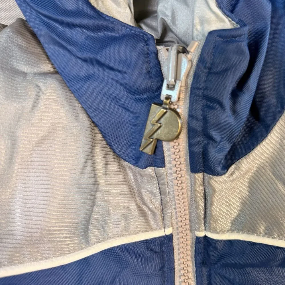 VTG 90s PRO PLAYER New England Patriots NFL Puffer Jacket Blue Youth XL Coat